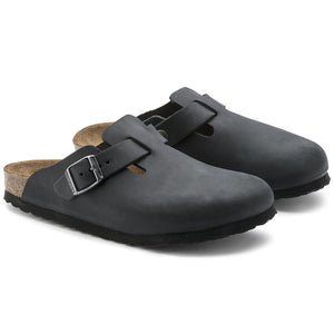 בירקנשטוק כפכפי נשים בוסטון Birkenstock Boston Oiled Leather Black