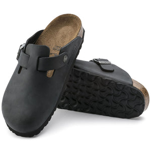 בירקנשטוק כפכפי נשים בוסטון Birkenstock Boston Oiled Leather Black