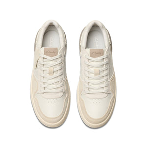Clarks Courtlite2 Lo Off White Suede נעלי סניקרס קלארקס לגברים