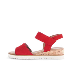 Gabor Red strappy sandal סנדלי גאבור לנשים