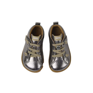 Camper Peu Metallic gray leather shoes for kids נעלי תינוקות קמפר