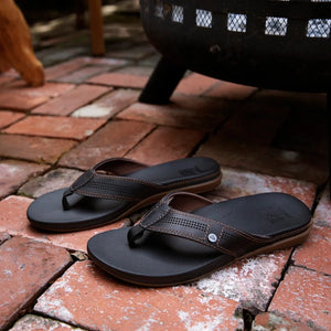 כפכפי גברים ריף שחור חום Reef Cushion Bounce Lux Black Brown