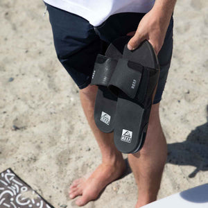 Reef Fanning Slide Black Silver כפכפי גברים ריף