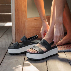 Reef Water Vista Higher Black Vintage כפכפי ריף לנשים