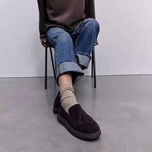 Fit Flop Iq-Comff Tassel Loafers Chocolate Brown נעלי איי קיו קומף חום