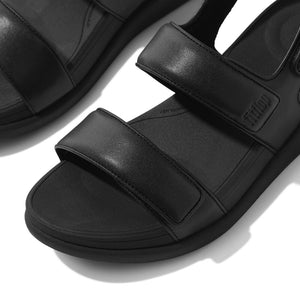 Fit Flop F-Mode Go Adjustable Flatform Back Strap Sandals All Black פ-מוד גו בקסטרפ שחור
