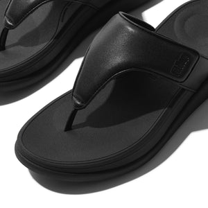 Fit Flop F-Mode Go Adjustable Flatform Toe Post Sandals All Black סנדלי נשים פיט פלופ