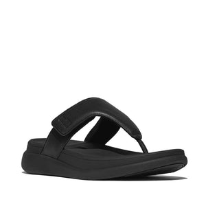 Fit Flop F-Mode Go Adjustable Flatform Toe Post Sandals All Black סנדלי נשים פיט פלופ