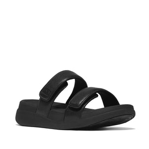 Fit Flop F-Mode Go Adjustable Flatform Two-Bar Slides All Black פ-מוד סלייד שחור