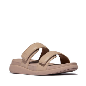 Fit Flop F-Mode Go Adjustable Flatform Two-Bar Slides Classic Beige מוד גו סלייד