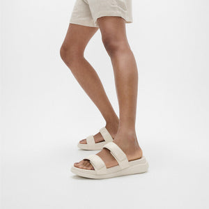 Fit Flop F-Mode Go Adjustable Flatform Two-Bar Slides Paris Beige כפכפי נשים פיט פלופ