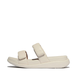 Fit Flop F-Mode Go Adjustable Flatform Two-Bar Slides Paris Beige כפכפי נשים פיט פלופ