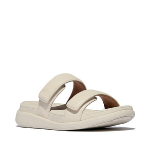Fit Flop F-Mode Go Adjustable Flatform Two-Bar Slides Paris Beige כפכפי נשים פיט פלופ
