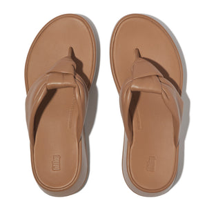 Fit Flop F-Mode Knot Soft Leather Flatform Toe Post כפכפי נשים פיט פלופ