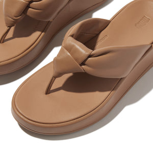 Fit Flop F-Mode Knot Soft Leather Flatform Toe Post כפכפי נשים פיט פלופ