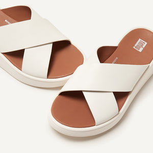 Fit Flop F-Mode Flatform Cross Cream כפכפי פיט פלופ