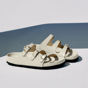 Birkenstock Florida Fresh High-Shine Ecru כפכפי בירקנשטוק פלורידה לנשים