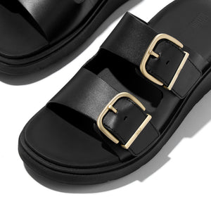 Fit Flop Gen FF 2 Bar Buckle Slide Black כפכפי פיטפלופ לנשים