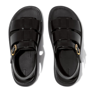Fit Flop Gen-FF Leather Fisherman Sandals All Black סנדלי נשים פיט פלופ שחור