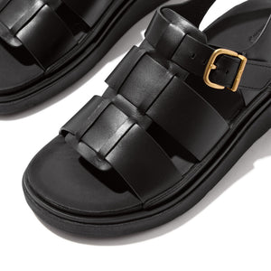 Fit Flop Gen-FF Leather Fisherman Sandals All Black סנדלי נשים פיט פלופ שחור