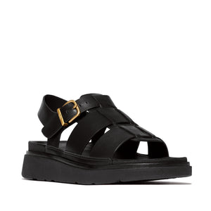 Fit Flop Gen-FF Leather Fisherman Sandals All Black סנדלי נשים פיט פלופ שחור