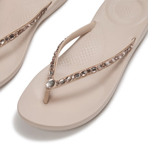 Fit Flop Iqushion Multi Tone Crystal Adornment All Nude Rose כפכפי פיטפלופ לנשים