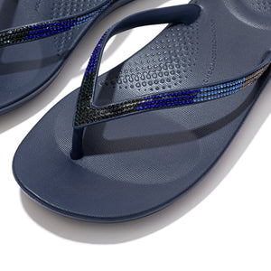Fit Flop Iqushion Ombre Sparkle Flip Flops Midnight Navy כפכפי נשים