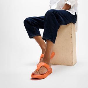 Fit Flop F-Mode Go Adjustable Flatform Toe Post Sandals Satsuma סנדלי נשים פיט פלופ