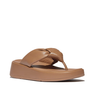 Fit Flop F-Mode Knot Soft Leather Flatform Toe Post כפכפי נשים פיט פלופ