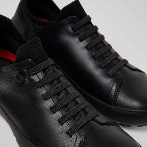 Camper Peu Serra Black Regenerative Leather and Textile Shoes for Men סניקרס קמפר לגברים