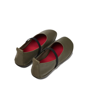 Camper Right Green Leather Women's Shoes נעלי קמפר לנשים