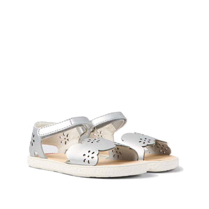 Camper Miko Silver leather sandals for girls סנדלי קמפר לילדים