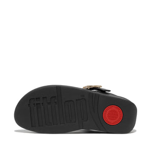 Fit Flop Lulu Crystal-Buckle Toe Post Sandals Black לולו קריסטל אבזם טו פוסט שחור