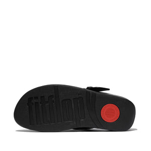 Fit Flop Lulu Resin Buckle Toe Post Sandals פיט פלופ לולו אבזם שחור
