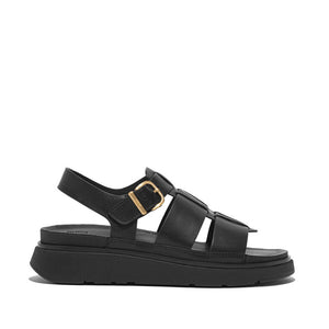 Fit Flop Gen-FF Leather Fisherman Sandals All Black סנדלי נשים פיט פלופ שחור