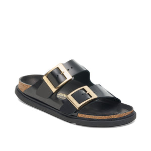 Birkenstock Arizona Droplet Buckle High-Shine Black כפכפי נשים אריזונה דרופלט אבזם שחור