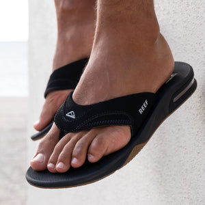 כפכפי גברים ריף שחור Reef Fanning Black Silver