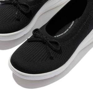 Fit Flop Super-Q Bow Crystal Trim Ballet Flats סניקרס פיט פלופ לנשים