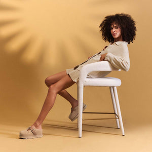 UGG Goldenstar Hi Clog Sand כפכפי גולדנסטאר היי קלוג סנד