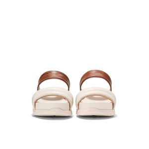Cole Haan Zerogrand Double Band Slide Sandals k Cuoio Croc Print Gold Metallic Ivory כפכפי קול האן לנשים