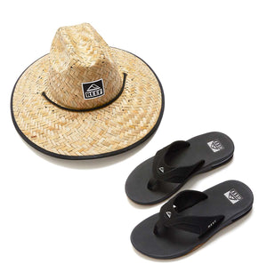 כפכפי גברים ריף שחור Reef Fanning Black Silver