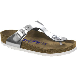 בירקנשטוק כפכפי נשים סילבר מטאלי Birkenstock Gizeh Metallic Silver (4532317519946)