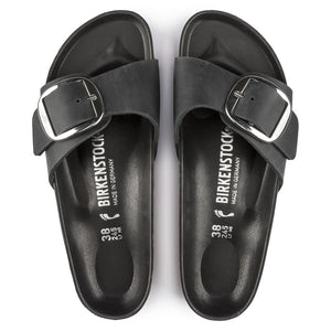 Birkenstock Madrid Black Big Buckel בירקנשטוק כפכפי נשים מדריד אבזם גדול שחור