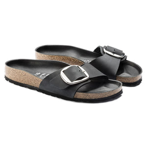 Birkenstock Madrid Black Big Buckel בירקנשטוק כפכפי נשים מדריד אבזם גדול שחור