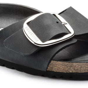 Birkenstock Madrid Black Big Buckel בירקנשטוק כפכפי נשים מדריד אבזם גדול שחור