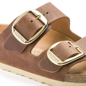 Birkenstock Arizona Antik Brown Big Buckel Cognac בירקנשטוק כפכפי אריזונה לנשים