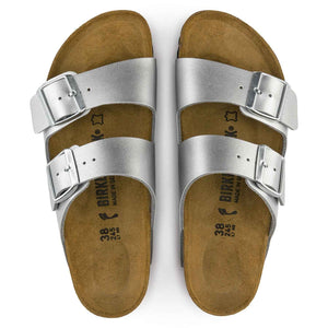 Birkenstock Arizona BF Silver כפכפי בירנשטוק לנשים אריזונה סילבר