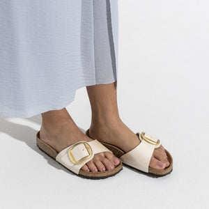 בירקנשטוק כפכפי נשים מדריד אבזם פרל לבן Birkenstock Madrid Big Buckle Pearl White (4520790589514)