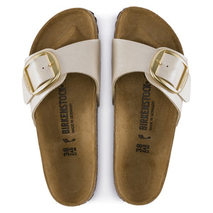 בירקנשטוק כפכפי נשים מדריד אבזם פרל לבן Birkenstock Madrid Big Buckle Pearl White (4520790589514)