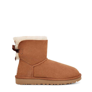 מגפי נשים מיני בלי בו חום UGG Mini Bailey Bow II Chestnut